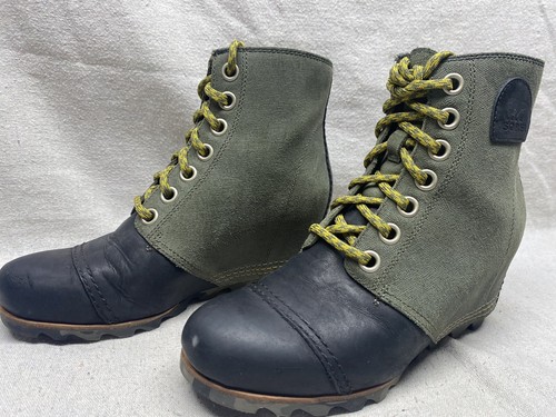 Sorel PDX Lace Up Wedge Ankle Boots 