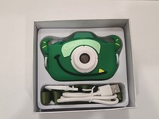 GP GREEN Kids Digital Camera 32GB SD Card Included, Soft Silicone Cover, Age 3-8