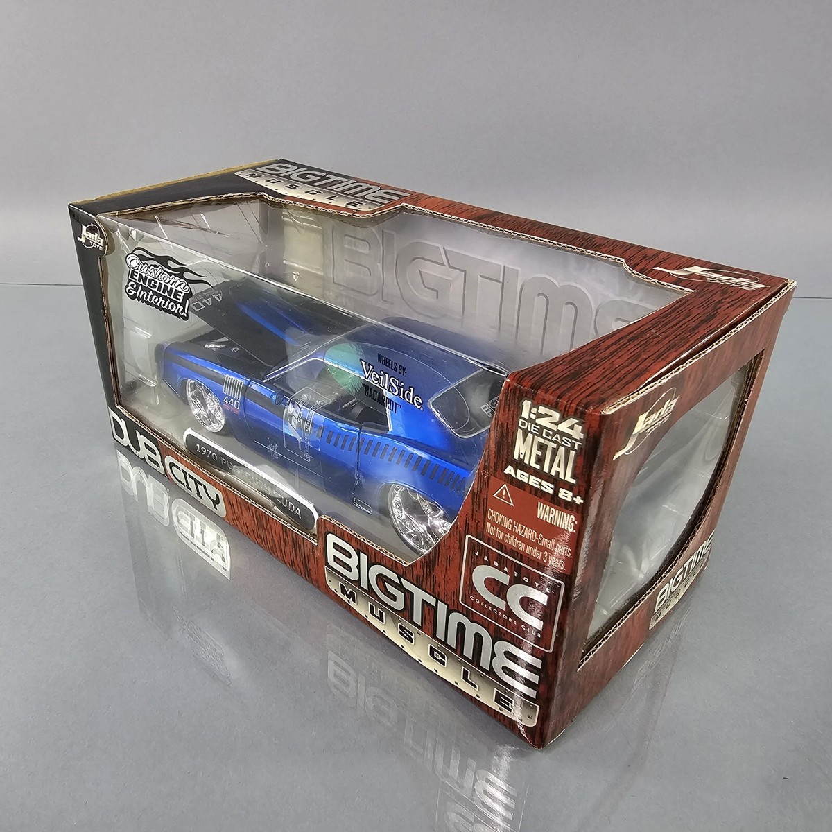 Jada Dub City 1970 PLYMOUTH CUDA 440 SIX PAK LOWRIDER Blue 1:24
