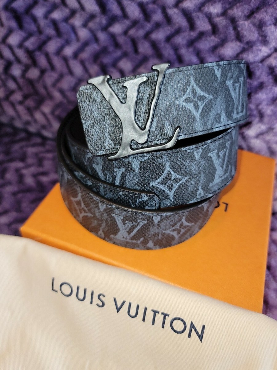 LOUIS VUITTON PASTEL BLACK VIRGIL ABLOH 40 MM BELT SIZE 110 LOUIS VUITTON PASTEL BLACK VIRGIL ABLOH 40 MM BELT SIZE 110