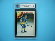 1978/79 O-PEE-CHEE NHL HOCKEY CARD 143 BERNIE FEDERKO ROOKIE KSA 7 NM SHARP+ OPC. rookie card picture