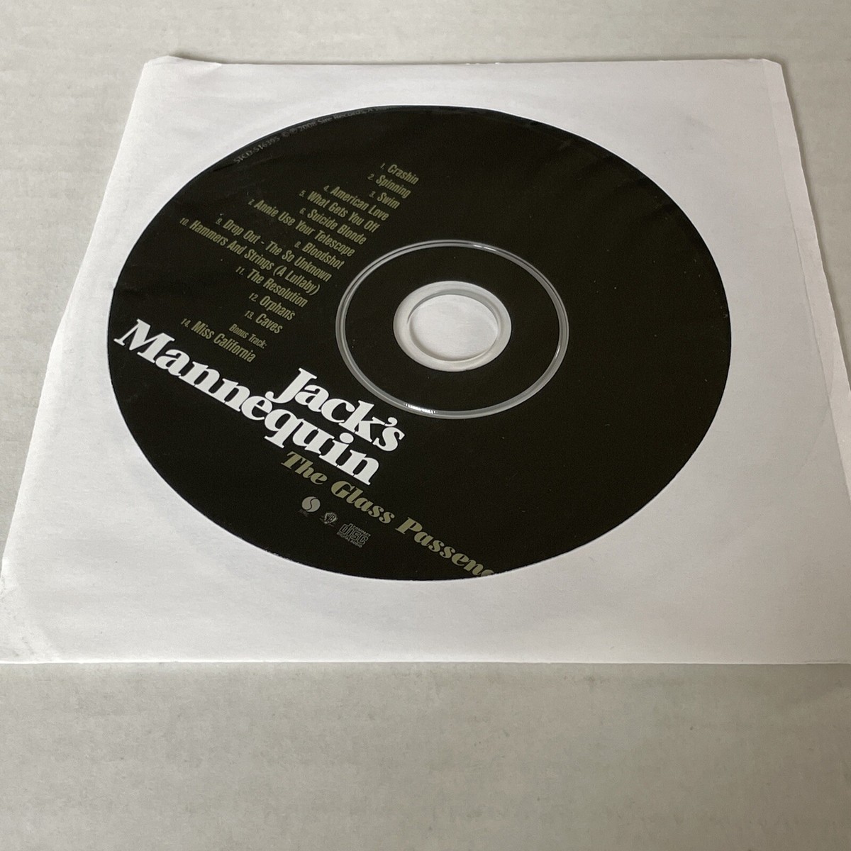 Jack's Mannequin - The Glass Passenger 2008 Sire 2LP w/CD Jack's Mannequin - The Glass Passenger 2008 Sire 2LP w/CD