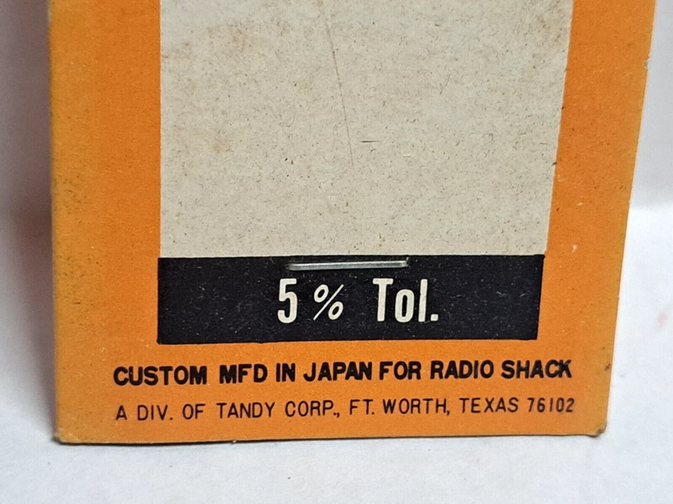 Archer Radio Shack resistor 1/2 watt, 5% Tol., 39K OHM, Cat. No. 271-041, NOS - Image 3 of 4