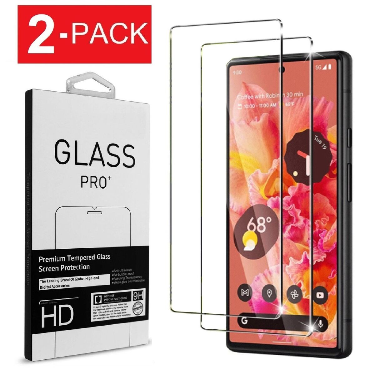  (Pack of 2) Tempered Glass Screen Protector for