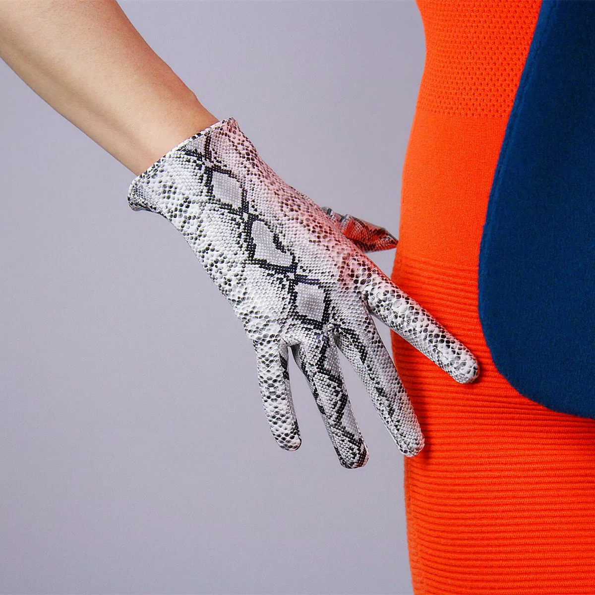 LATEX GLOVES Short Shine Leather PU 8