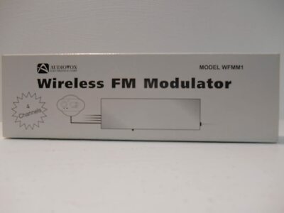 NEW Audiovox Wireless FM Modulator Model WFMM1