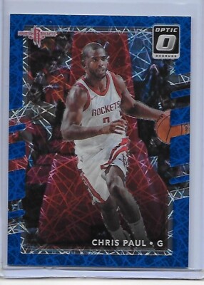2017-18 Optic Prizm CHRIS PAUL blue velocity Houston Rockets #52