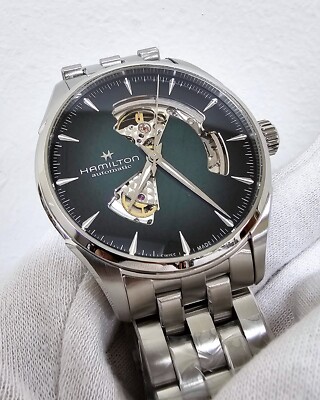 Hamilton Jazzmaster Open Heart 42mm Green Dial SS Men's Watch H32705160
