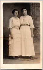 ANTIQUE RPPC POSTCARD CIRCA 1914 TWO LADIES IN DRESSES LELA FRIEND SEPT 21