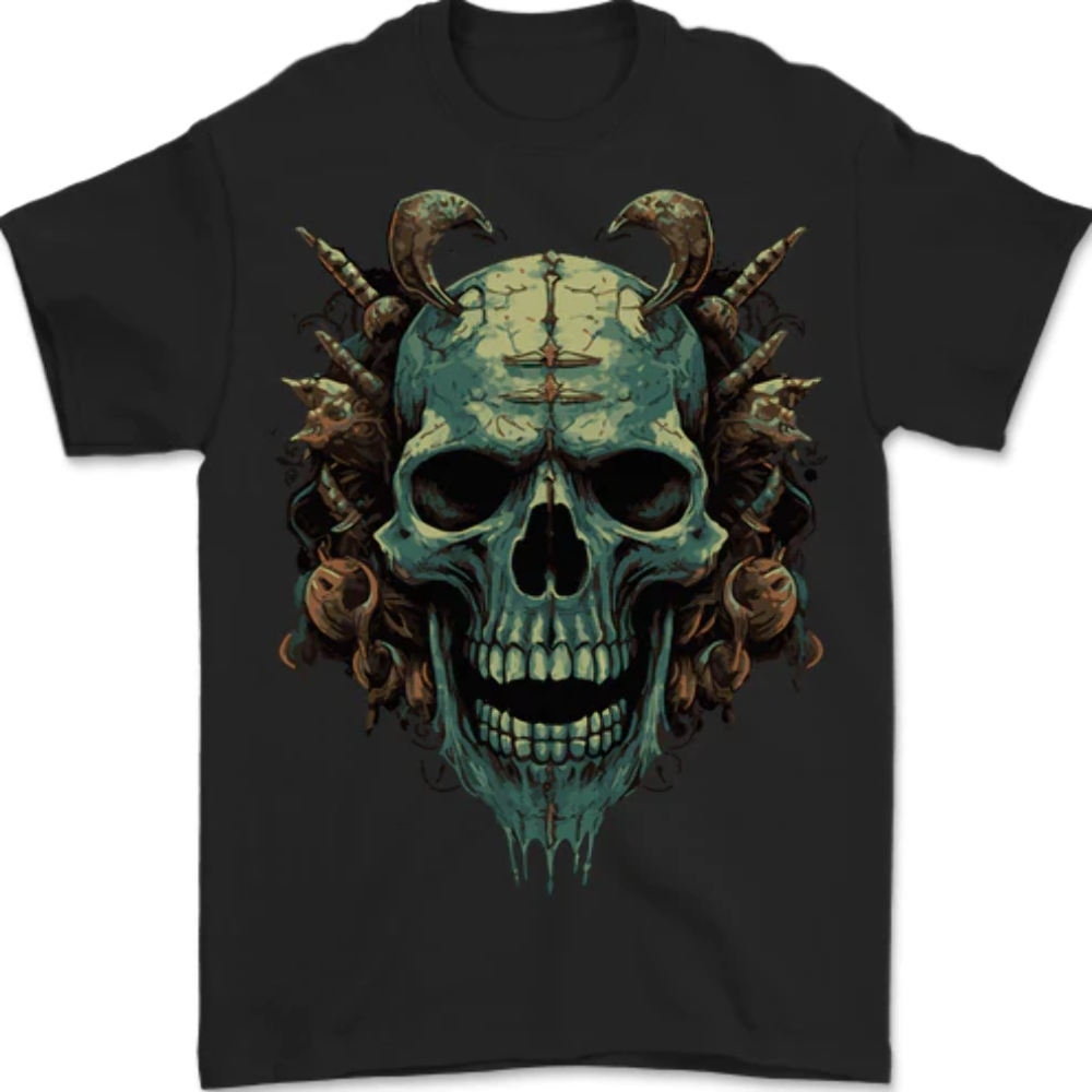 Underworld Devil Skull Demon Satan Mens T-Shirt 100% Cotton