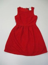 new FOREVER 21 Women's Size S Sleeveless Texture Red Flare Mini Dress
