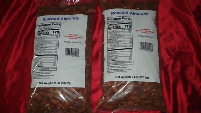 Roasted Almonds 2 lb each  bags ex 8/21/25