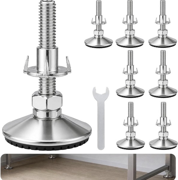 8 StüCk StellfüßE, M10 X 50Mm Edelstahl MöBelfüßE HöHenverstellbar | Mit Einschl-image