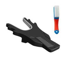 Ludvento Boot Jack for Cowboy Boots with Shoe Brushing - Convenient Grey