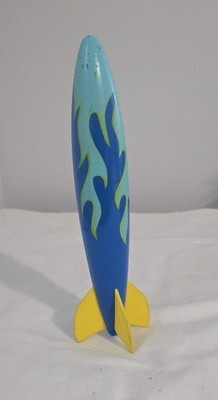 Pool Torpedo  Fun 9'' Swimming Toy Rocket Blue Yellow Flames