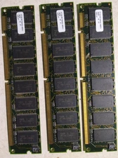 96MB 3x32MB PC-66 Micron RAM Memory CL2 PC66 3.3V MT16LSDT464AG-662C1 4Mx64 SDR