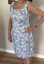 Lilly Pulitzer Vintage White Label Dress Green Orange Butterfly Pattern Size 10
