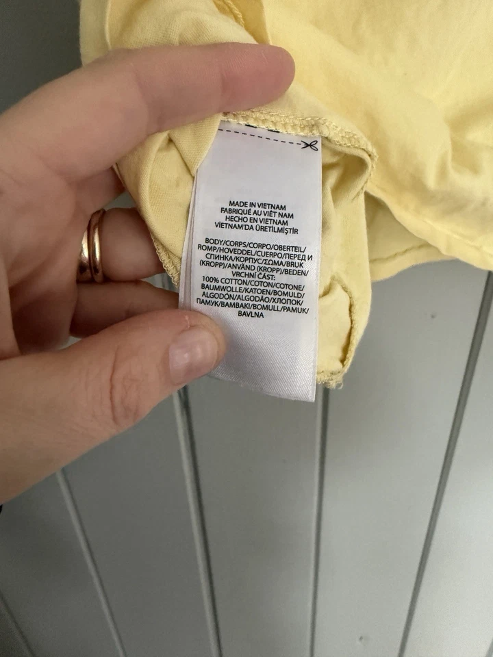 Para Mujer Polo Ralph Lauren Polo Oso Camiseta M Mediana Amarillo Mantequilla Sombrero Cubo Foto 4 de 4