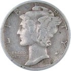 1939 S Mercury Dime VF Very Fine 90% Silver 10c US Coin Collectible