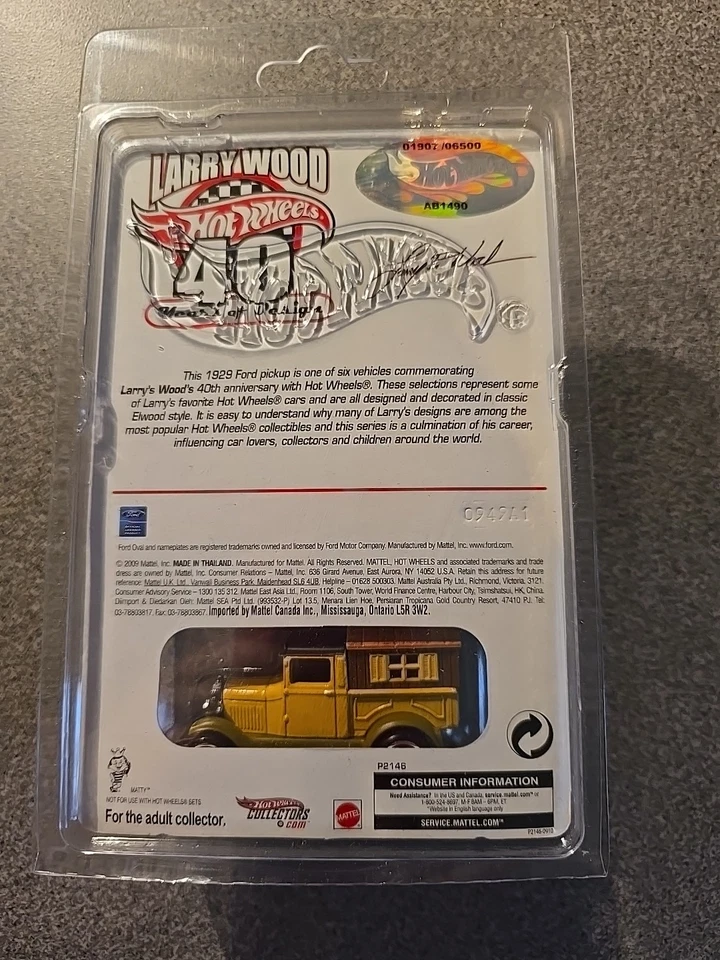 Hot Wheels Larry Wood 40 Years Of Design 1929 Ford Pickup 2/6 - Image 2 of 3