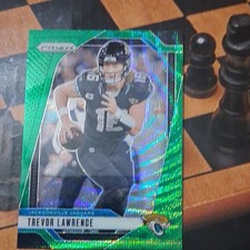 Panini 2024 Prizm Trevor Lawrence #129 Green Wave Prizm Jacksonville Jaguars