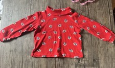 Vintage 90s Disney Mickey Co Turtleneck Red All Over Print Toddler 18-24m