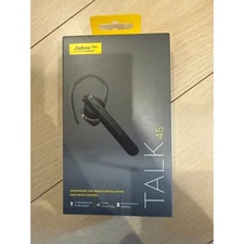Jabra Talk 45 Bluetooth Headset HD Voice Noise Cancellation Hands-Free Black F/S