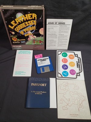 Leather Goddessses Phobos Big Box COMPLETE Atari ST PC Computer goddess infocom