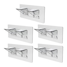 5x Locking Cabinet Shelf Clips Strong Partition Holdes Pin Gluey Shelf Support