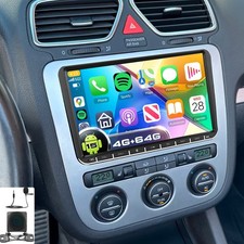 9'' Für VW Eos 2006-2014 Autoradio Carplay Android 15 Navi WIFI RDS 4+64GB + Kam
