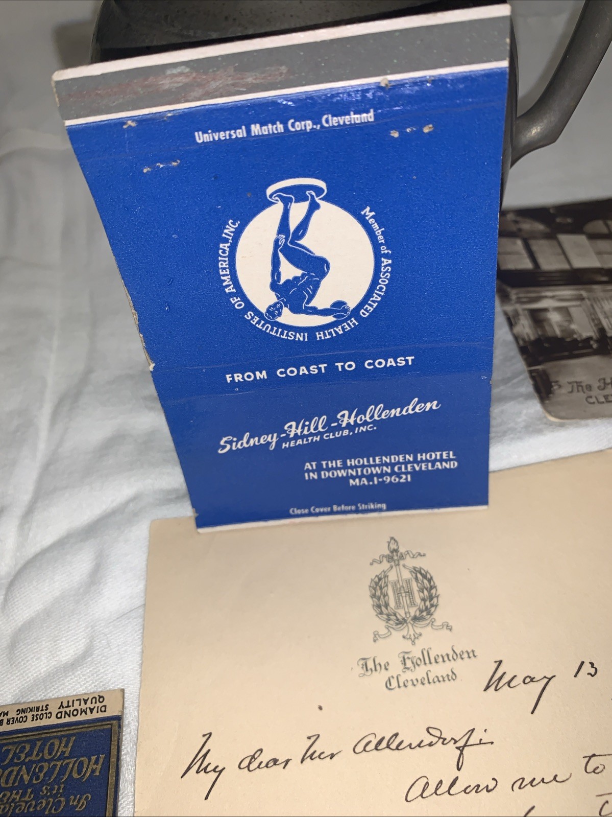 Lot Of  Vintage Hollanden Hotel Cleveland, Ohio  Memorabilia, Stanley, Matchbook