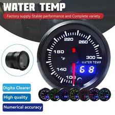 2 52mm Pointer Digital 7 Color Led Car Water Temperature Gauge Meter 100-300 2 52mm Pointer Digital 7 Color Led Car Water Temperature Gauge Meter 100-300
