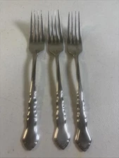 International Lyon AMERICANA 18/8 Stainless Flatware Dinner Forks 7 1/2" Set 3