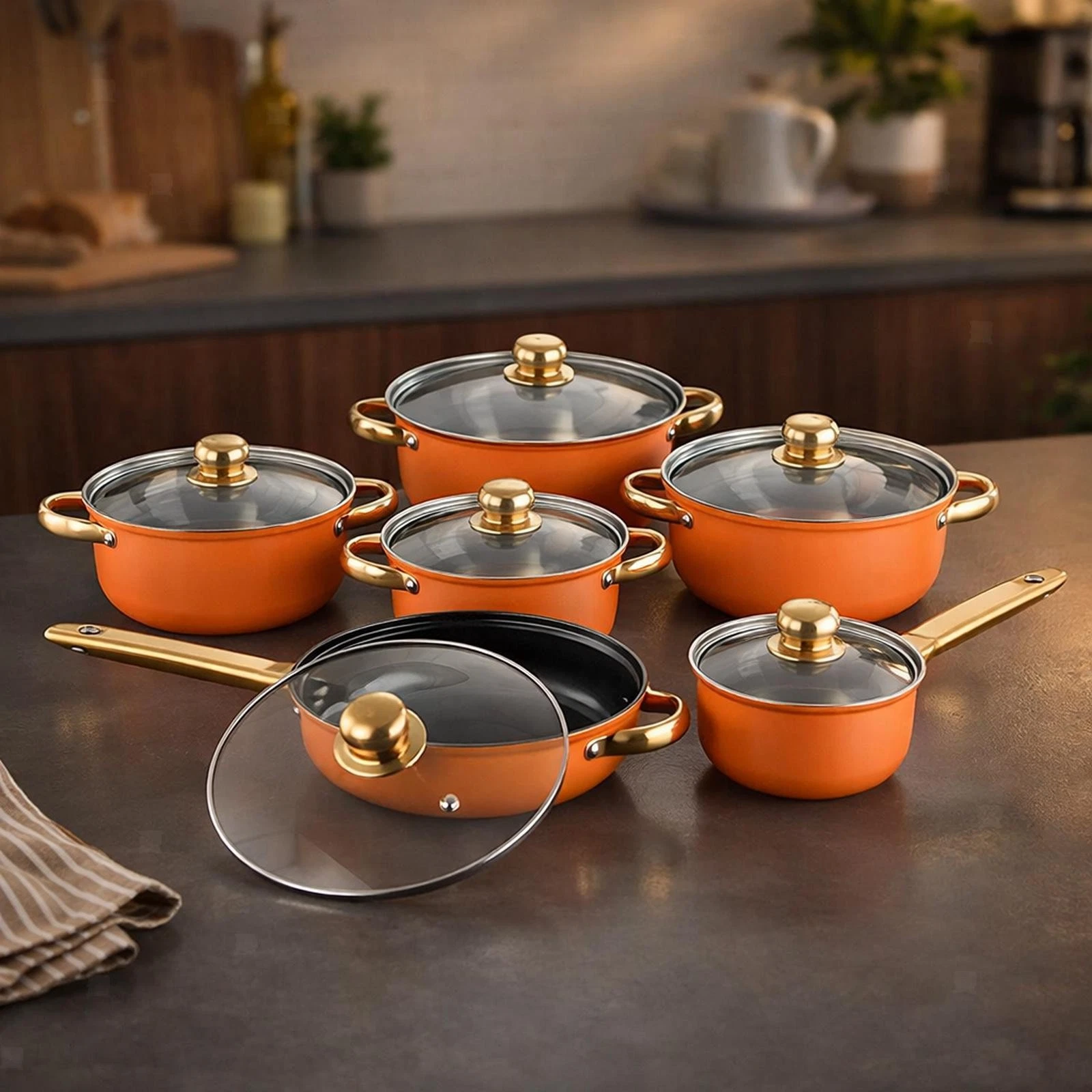 6x Stainless Steel Cookware Set with Glass Lids Portable Sturdy Ergonomic Handle
Opens in a new wind