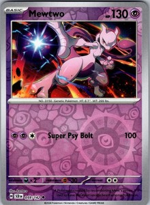 Mewtwo 059/142 Uncommon Reverse Holo SV07: Stellar Crown NM