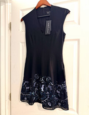 Needle & Thread Black Floral V-Neck Sleeveles...