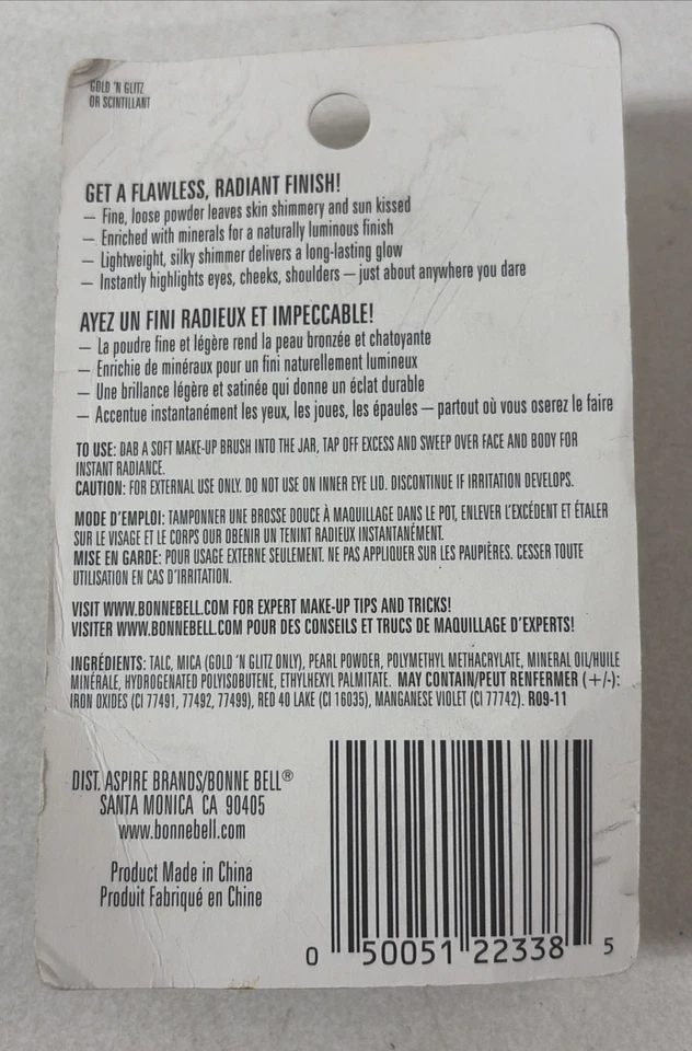 Bonne Bell Glimmer Bronze GOLD’N GLITZ OR SCINTLLANT 338 Bronzer .25oz - Image 3 of 4