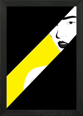 Hinter dem Vorhang gerahmtes Wandbild Poster Leinwanddruck Bild