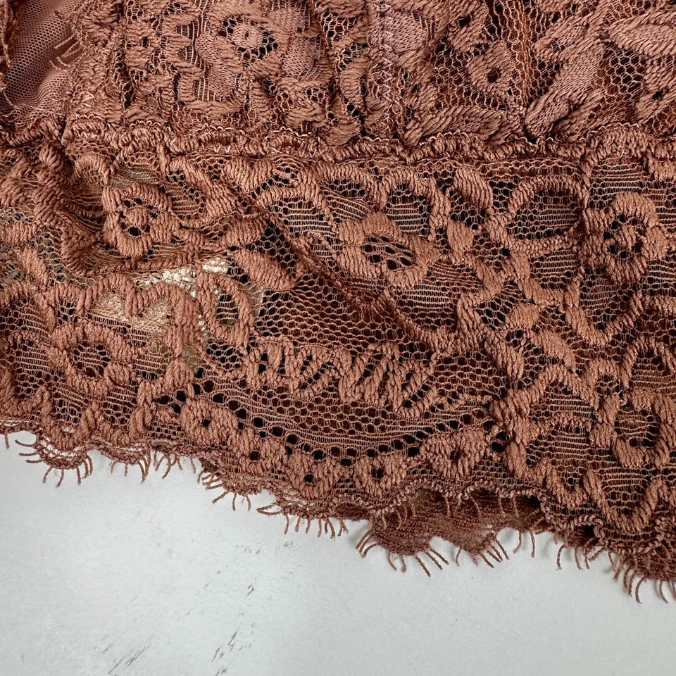 Бюстгальтер Aerie пыльный розовый цвет ресницы кружевной погружение с подкладкой бюстгальтер размер S / P маленький - Изображение 3 из 4