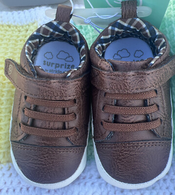Surprize Stride Rite Stage 1 Prewalker Shoe Size 6-12 Months Brown Soft Flexible