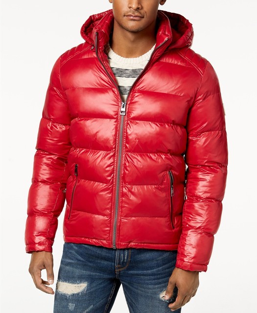 guess coat red