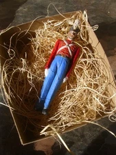 New 3D Dresden Paper Marching Toy Military Soldier Christmas Ornament Plume Hat