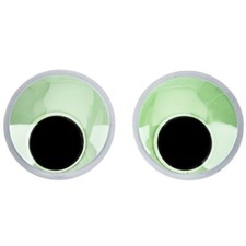 WOW Sticky Back Wiggle Eyes Choose 1 Either Glow -In -The- Dark or Black  White