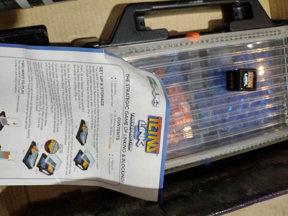 TWO GAMES! Tetris Link Play at Home Game with Bonus 2 Player Tetris Travel Game - Image 3 of 4