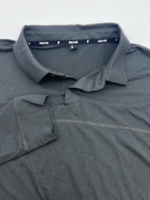 Public Rec Shirt Mens Size L Gray Elevate Polo Stretch Performance Long Sleeve