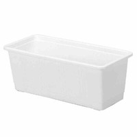 "Thermo Geli Plastic Blumenkasten ,,Standard\" 40Cm Weiss Blumentopf Planzentopf"