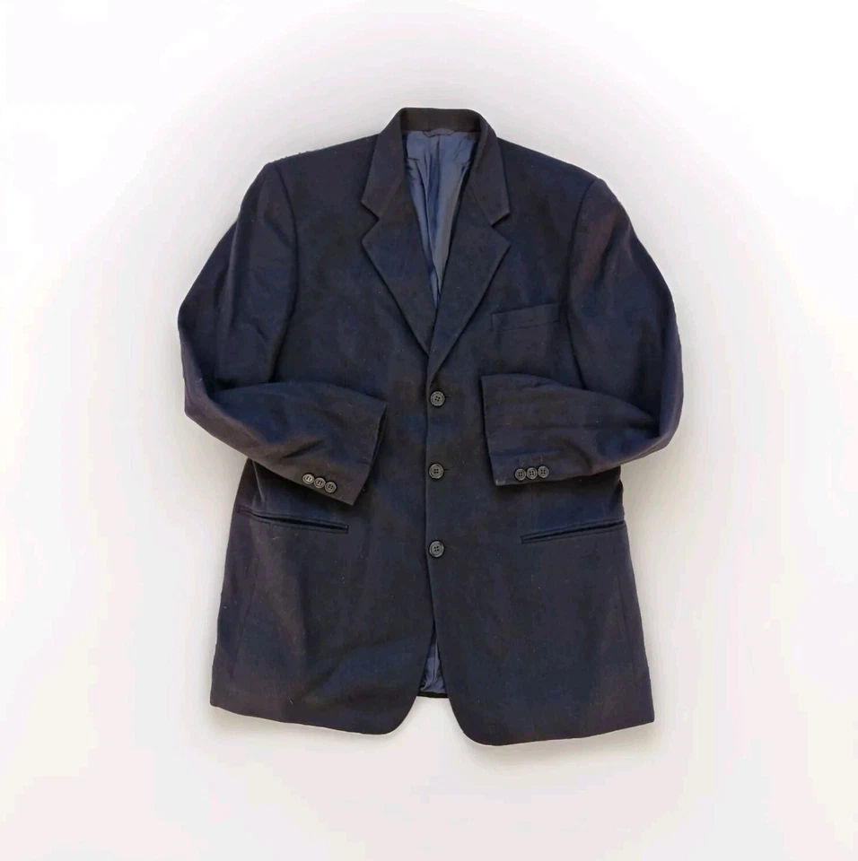 CERRUTI 1881 Cashmere Wool Mens Black Regular Fit Blazer Jacket. UK 42, EU 52. - Image 2 of 4