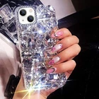 For iPhone/Samsung Bling Diamonds Crystal Rhinestone ShockProof Back Case