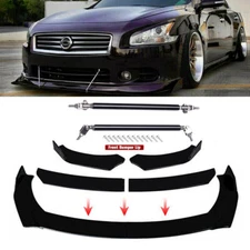 For Nissan Altima Sentra Front Bumper Lip Spoiler Splitter Body Kit Strut Rod