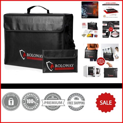 Large Fireproof Document Storage Bag 17x12 for Ultimate Valuables Protection